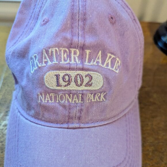 Crater Lake National Park Hat Baseball Dad Hat Canvas Purple Adjustable Oregon - Picture 4 of 5